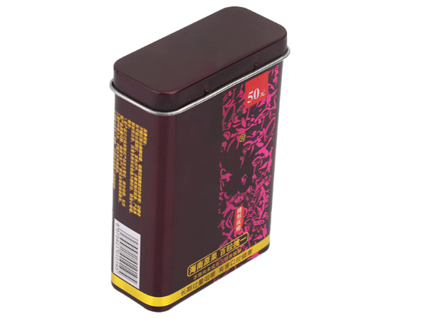 63x23x90mm廠家定制長條煙盒型檳榔罐 食品級檳榔鐵盒 通用金屬包裝密封罐