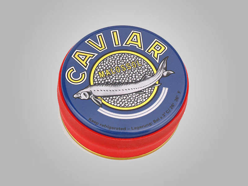 D55X25mm10g魚(yú)子醬包裝馬口鐵罐金色圓形30克食品級(jí)密封防銹金屬鐵盒