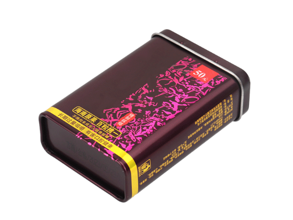 63x23x90mm廠家定制長條煙盒型檳榔罐 食品級檳榔鐵盒 通用金屬包裝密封罐