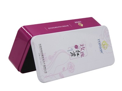 250×105×51mm馬口鐵罐裝玫瑰金銀花枇杷決明子茉莉古樹(shù)茶葉罐包裝盒子