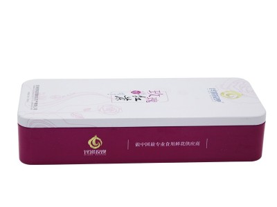 250×105×51mm馬口鐵罐裝玫瑰金銀花枇杷決明子茉莉古樹(shù)茶葉罐包裝盒子