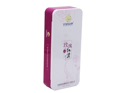 250×105×51mm馬口鐵罐裝玫瑰金銀花枇杷決明子茉莉古樹(shù)茶葉罐包裝盒子