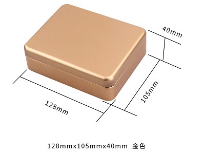 128×105×40mm長方形馬口鐵盒 喜糖餅干禮品盒包裝收納空鐵罐