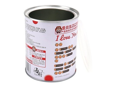D85X100mm 圓形海里先生肉松海苔包裝盒子 大號(hào)圓形鐵盒子