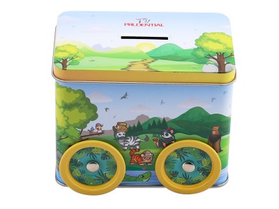 121*77*100mm馬口鐵車形儲蓄鐵罐 長方形禮品汽車鐵罐子
