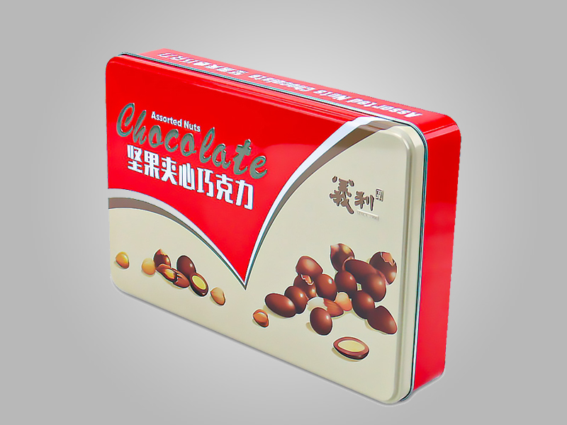 232*152*40德芙心形巧克力鐵盒,堅果夾心巧克力鐵盒