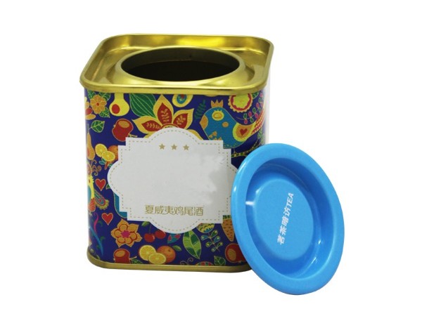 56*56*60mm方形馬口鐵茶葉罐 密封中號水果茶葉鐵罐