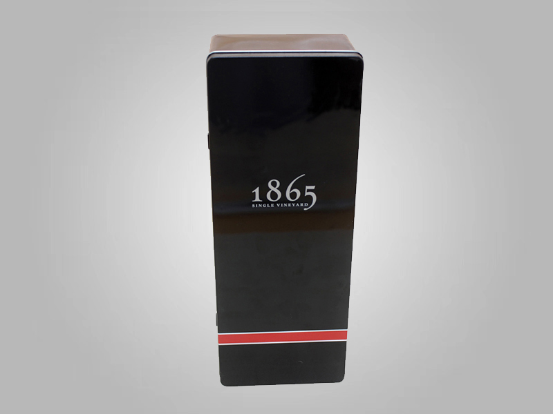 336*127*91mm長方形馬口鐵圣誕禮品包裝特大號紅酒白酒鐵盒定制