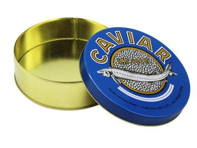 D80*25mm150克魚(yú)子醬包裝馬口鐵罐圓形密封食品級(jí)鐵罐鐵盒
